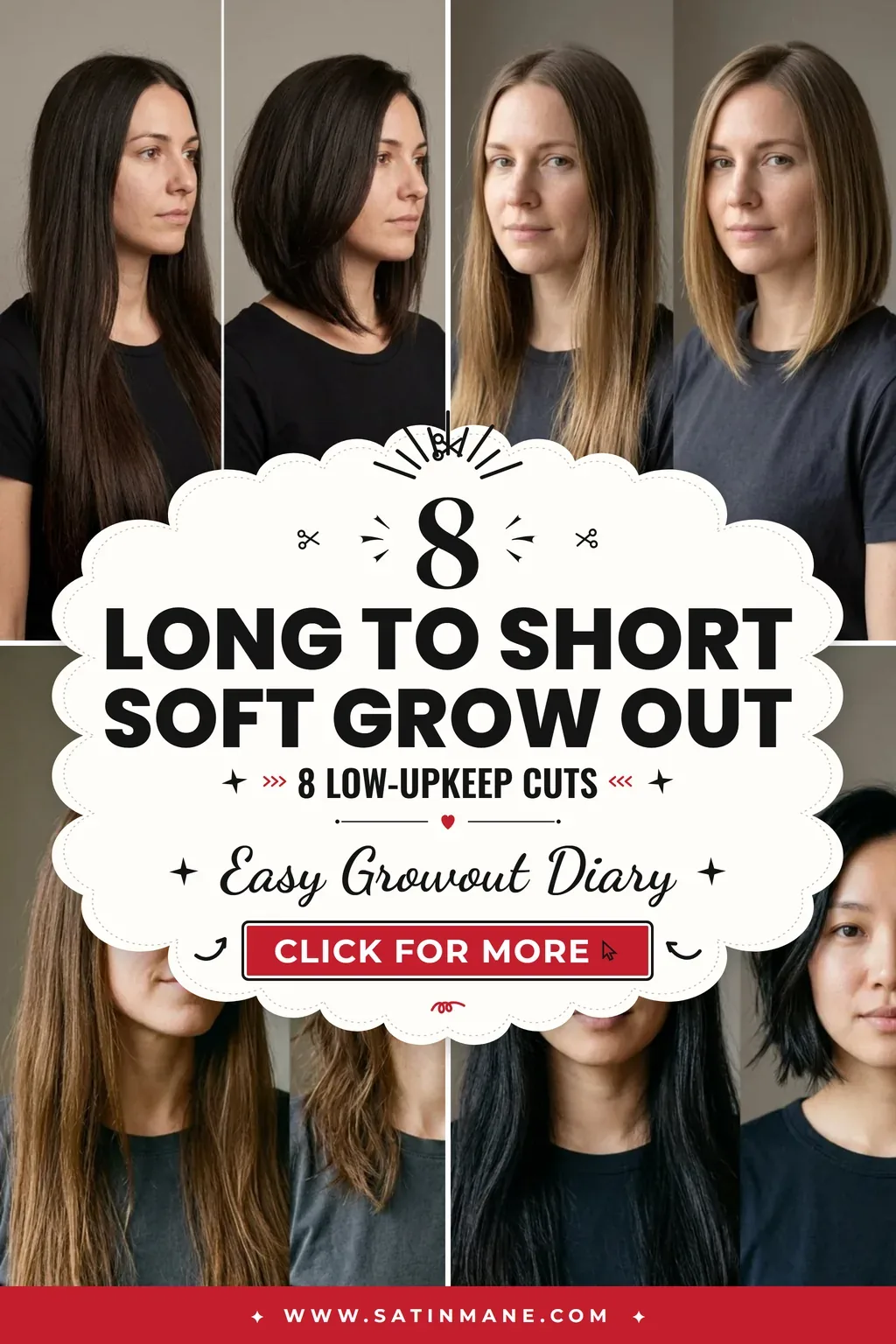 Long to Short Hair Before and After That Grows Soft for Weeks