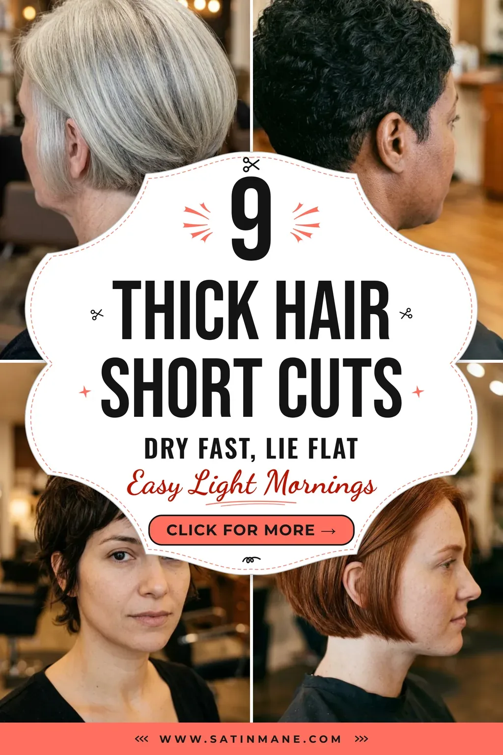 Short Hairstyles for Thick Hair That Dry in Half the Time